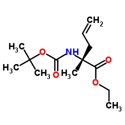 ethyl (2R)-2-[(tert-butoxycarbonyl)amino]-2-methylpent-4-enoate结构式