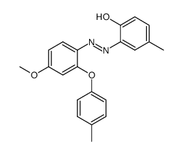4-methyl-2-(4-methoxy-2-p-tolyloxy-phenylazo)phenol Structure