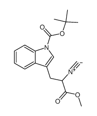 tert-butyl 3-(2-isocyano-3-methoxy-3-oxopropyl)-1H-indole-1-carboxylate结构式