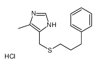 5-methyl-4-(3-phenylpropylsulfanylmethyl)-1H-imidazole,hydrochloride Structure