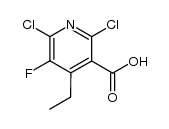 2,6-dichloro-4-ethyl-5-fluoronicotinic acid结构式