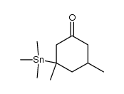 3,5-dimethyl-3-(trimethylstannyl)cyclohexanone结构式