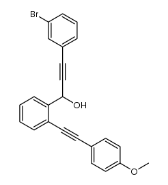 3-(3-bromophenyl)-1-(2-((4-methoxyphenyl)ethynyl)phenyl)prop-2-yn-1-ol Structure
