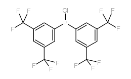 氯二[3,5-二(三氟甲基)苯基]膦结构式