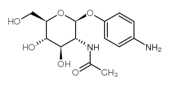p-aminophenyl-2-acetamido-2-deoxy-b-d-gl ucopyranos Structure
