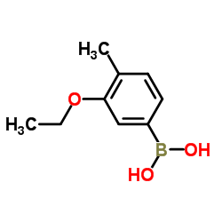 (3-乙氧基-4-甲基)苯硼酸结构式