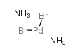 反式二氨基二溴化钯(II)结构式