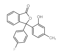 1(3H)-Isobenzofuranone,3-(4-fluorophenyl)-3-(2-hydroxy-4-methylphenyl)- Structure