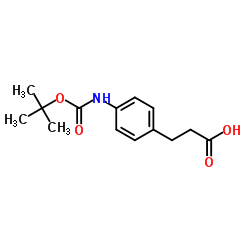 3-(4-叔丁氧基羰基氨基-苯基)丙酸结构式