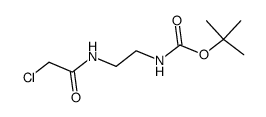 1-[N-(tert-butoxycarbonyl)amino]-2-[N-(chloroacetyl)amino]ethane结构式