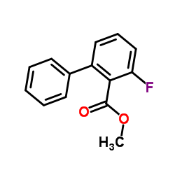 Methyl 3-fluoro-2-biphenylcarboxylate结构式
