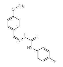 Hydrazinecarbothioamide,N-(4-fluorophenyl)-2-[(4-methoxyphenyl)methylene]- Structure