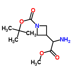 tert-butyl 3-(1-amino-2-methoxy-2-oxoethyl)azetidine-1-carboxylate Structure