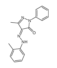 5-methyl-2-phenyl-2H-pyrazole-3,4-dione 4-o-tolylhydrazone Structure