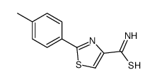 2-(4-methylphenyl)-1,3-thiazole-4-carbothioamide结构式