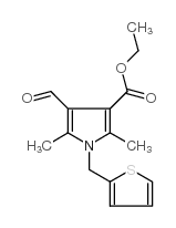4-甲酰基-2,5-二甲基-1-(2-噻吩甲基)-1H-吡咯-3-羧酸乙酯结构式