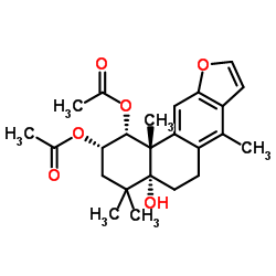 2-乙酰氧基-3-去乙酰氧基云实素 E结构式