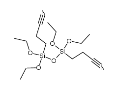 1,1,3,3-Tetraethoxy-1,3-bis-[2-cyan-ethyl]-disiloxan Structure