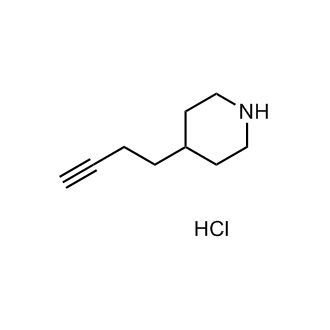 4-(But-3-yn-1-yl)piperidinehydrochloride Structure