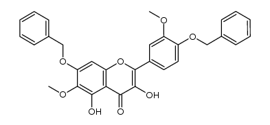 7-(benzyloxy)-2-(4-(benzyloxy)-3-methoxyphenyl)-3,5-dihydroxy-6-methoxy-4H-chromen-4-one Structure
