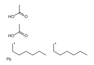 Plumbane, bis(acetyloxy)diheptyl- Structure