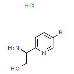 (R)-2-氨基-2-(5-溴吡啶-2-基)乙醇二盐酸盐结构式