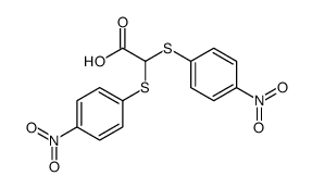 2,2-bis[(4-nitrophenyl)sulfanyl]acetic acid Structure