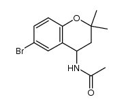 4-(N-acetylamino)-6-bromo-3,4-dihydro-2,2-dimethyl-2H-1-benzopyran结构式