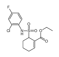 6-(N-(2-氯-4-氟苯基)氨磺酰基)环己-1-烯羧酸乙酯结构式