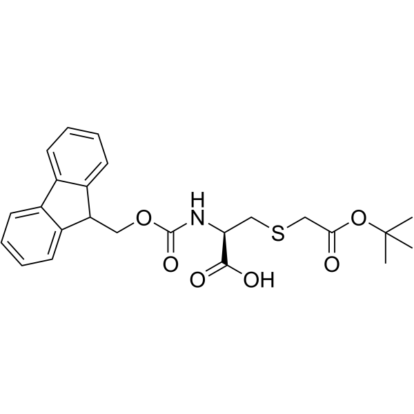 Fmoc-S-叔丁氧基羰基甲基-L-半胱氨酸结构式