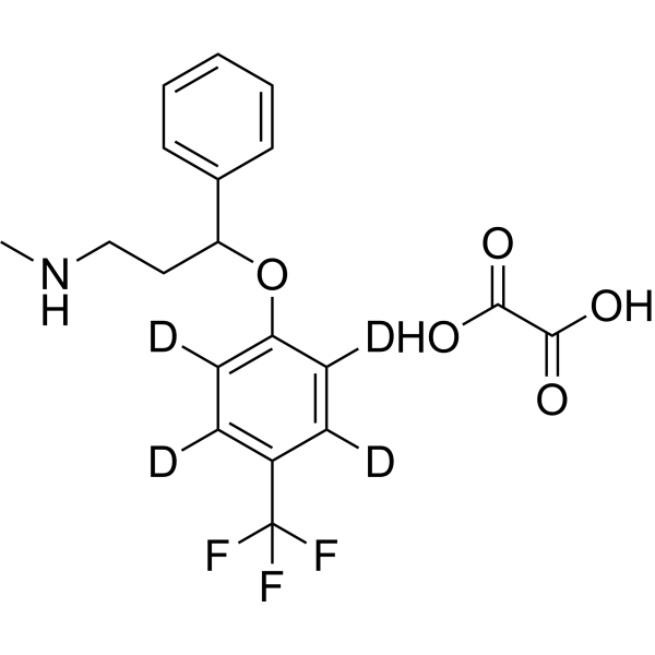 (±)-Fluoxetine-d4 Oxalate (trifluoromethylphen-d4-oxy)结构式