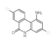 6(5H)-Phenanthridinone,1-amino-3,8-dichloro-结构式