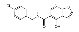 N-(4-chlorobenzyl)-4-hydroxythieno[2,3-b]pyridine-5-carboxamide结构式