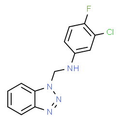 N-(1H-1,2,3-BENZOTRIAZOL-1-YLMETHYL)-3-CHLORO-4-FLUOROANILINE结构式