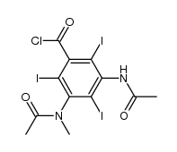 N-Methyl-3,5-diacetamido-2,4,6-triiodobenzoyl chloride Structure