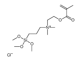 dimethyl-[2-(2-methylprop-2-enoyloxy)ethyl]-(3-trimethoxysilylpropyl)azanium,chloride Structure