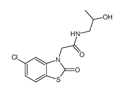2-(5-chloro-2-oxo-benzothiazol-3-yl)-N-(2-hydroxy-propyl)-acetamide Structure