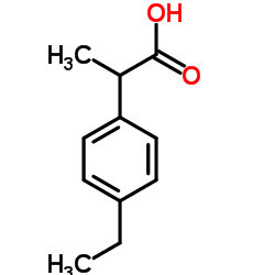 (2RS)-2-(4-乙基苯基)丙酸结构式