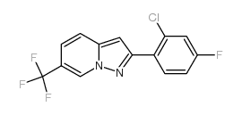2-(2-氯-4-氟苯基)-6-(三氟甲基)吡唑并[1,5-a]吡啶结构式