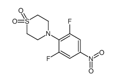 4-(2,6-difluoro-4-nitrophenyl)-1,4-thiazinane 1,1-dioxide结构式
