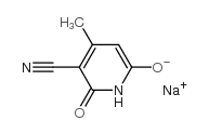 1,2-dihydro-6-hydroxy-4-methyl-2-oxonicotinonitrile, sodium salt结构式