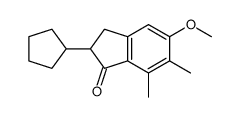 2-CYCLOPENTYL-5-METHOXY-6,7-DIMETHYL-2,3-DIHYDRO-1H-INDEN-1-ONE Structure