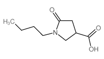 1-丁基-5-氧代吡咯烷-3-羧酸结构式