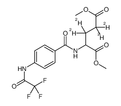 N-[4-[(三氟乙酰基)氨基]苯甲酰基-d4]-L-谷氨酸二甲基酯结构式