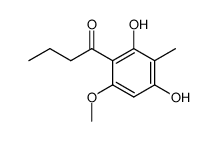1-(2,4-dihydroxy-6-methoxy-3-methyl-phenyl)-butan-1-one结构式