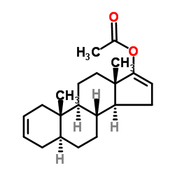 2a,3a,16a,17a-双环氧雄甾-17b-羟基 5a-醋酸酯结构式