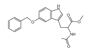 5-benzyloxy-Nb-acetyl-L-tryptophan methyl ester结构式