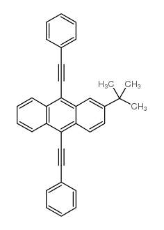 9,10-双(苯基乙炔)-2-叔丁基蒽结构式