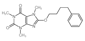 1,3,7-trimethyl-8-(4-phenylbutoxy)purine-2,6-dione结构式