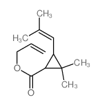 prop-2-enyl 2,2-dimethyl-3-(2-methylprop-1-enyl)cyclopropane-1-carboxylate Structure